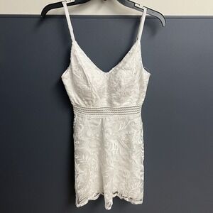 Extraordinary White Party Social Speechless Dress Layered Lace Cute Juniors Sz 1